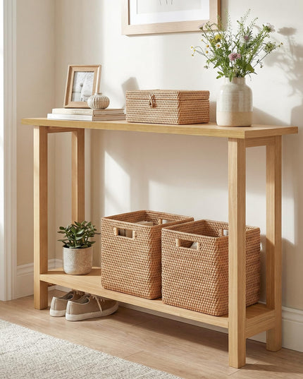 Giantex Table console en bois massif 119 cm | Table de canapé de style ferme à placer derrière le canapé pour le salon