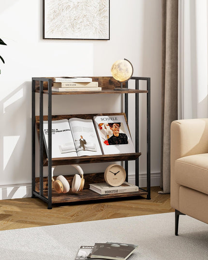 Giantex 3-Tier Bookshelf, Industrial 32" Tall Small Book Shelf with Adjustable Shelves