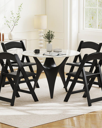 Chaises d'événement portables en résine Giantex avec siège rembourré