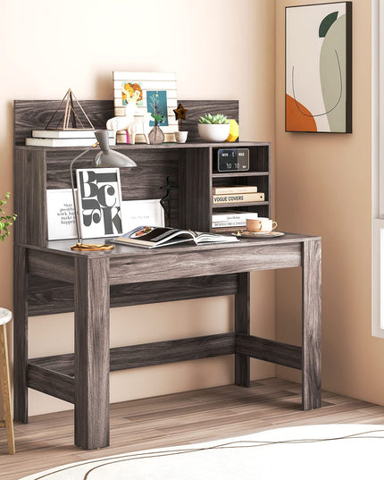 Giantex Computer Desk with Bookshelf