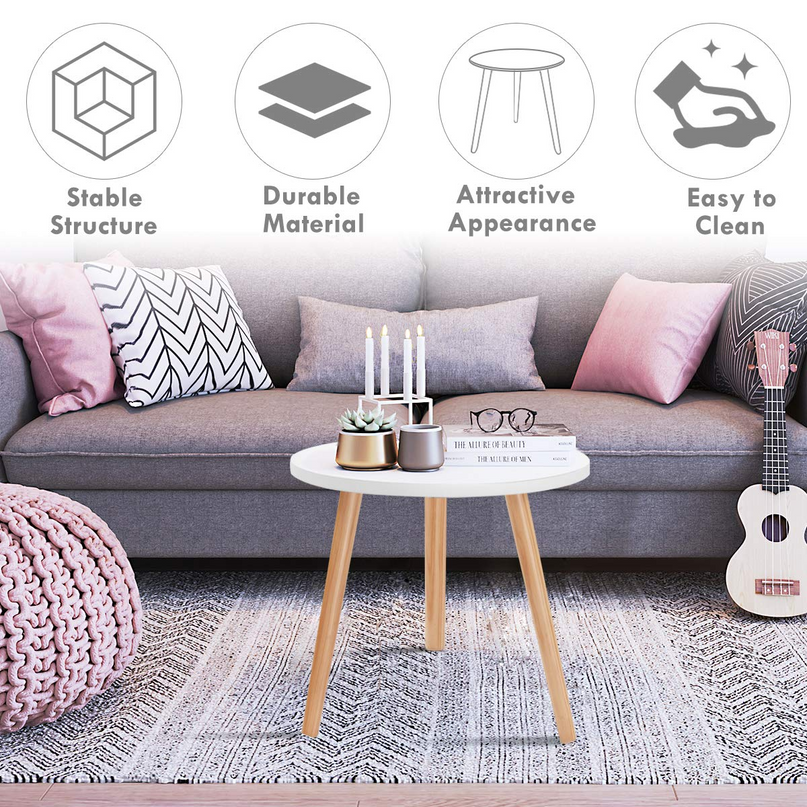 Giantex Round Coffee End Table