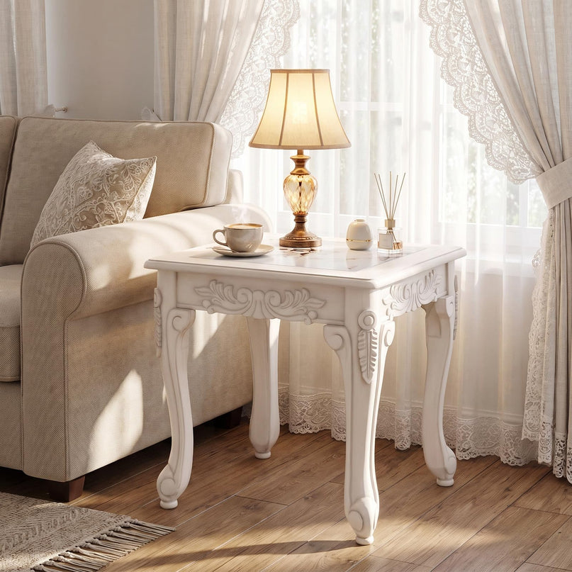 GIANTEX Vintage Glass Sofa Side Table for Living Room (1/2)