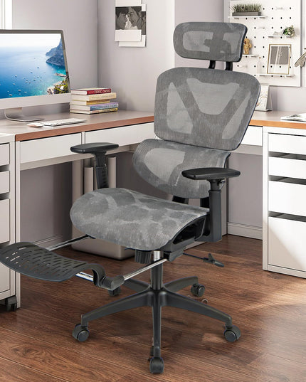 Giantex Ergonomic Office Chair, High Back Mesh Computer Desk Chair with Adjustable Backrest Headrest
