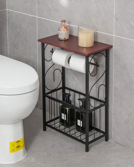 Giantex Side Table w/Paper Holder, Narrow Side Table
