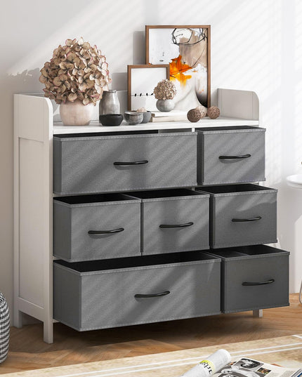 Giantex Storage Cabinet with 7 Drawers & Open Shelf, Chest of Drawers, Console Table