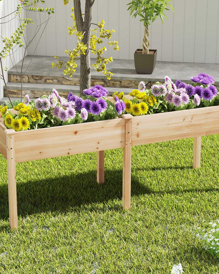 73"x23"x30" Elevated Wood Planter Box with Legs