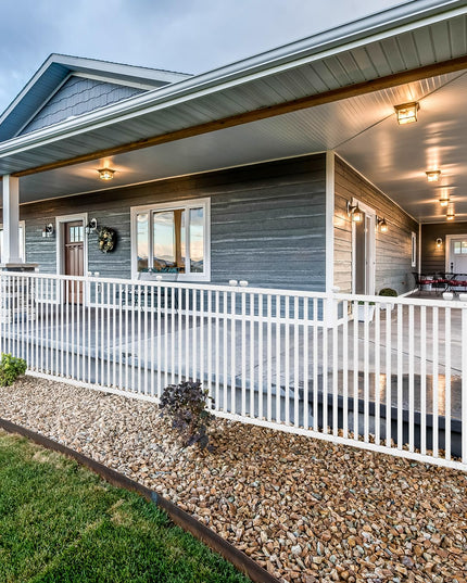 Giantex White Picket Fence - 2 Panels, 80''W x 37.5''H Decorative Outdoor Garden Fence