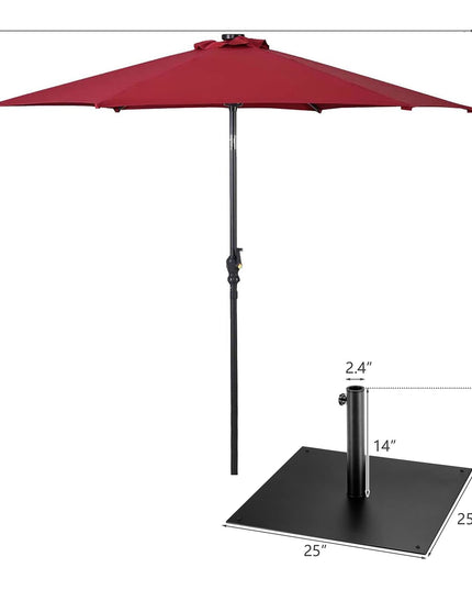 Giantex Patio Umbrella with Umbrella Base Stand 40 LBS Steel