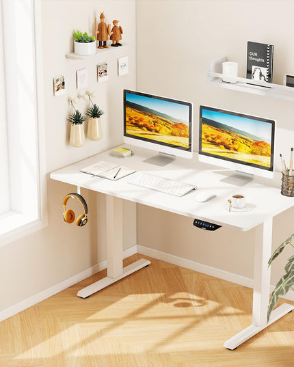 Bureau debout électrique Giantex 48" x 30" à double moteur et hauteur réglable pour le bureau à domicile