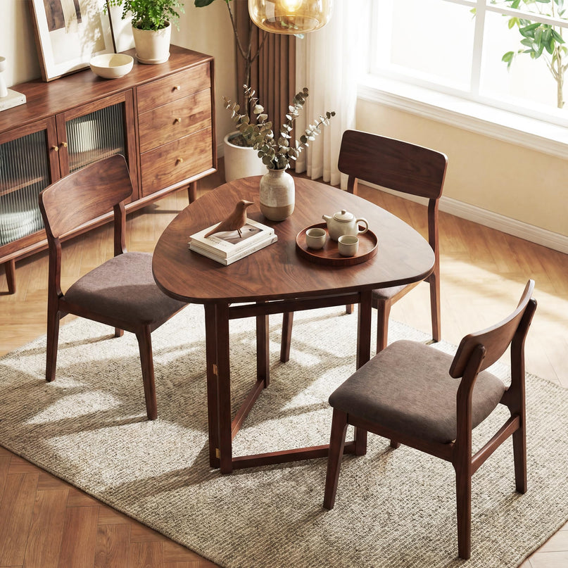 Giantex Table à manger pliante à abattants 80 cm pour 2-3 personnes
