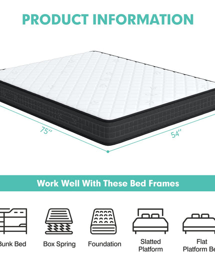 Giantex 8 Inch Mattress, Memory Foam Bed Mattress