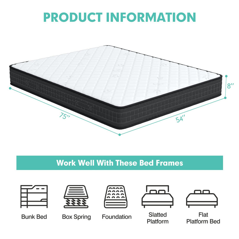 Giantex 8 Inch Mattress, Memory Foam Bed Mattress