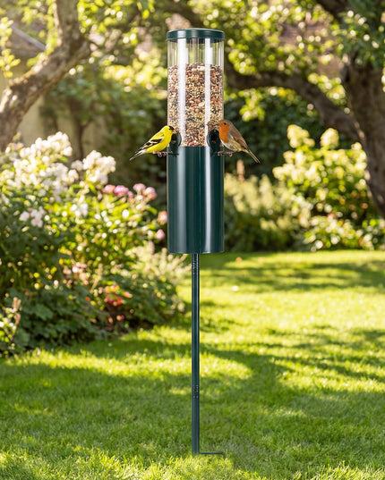Mangeoire à oiseaux sur pied Giantex avec poteau pour l'extérieur