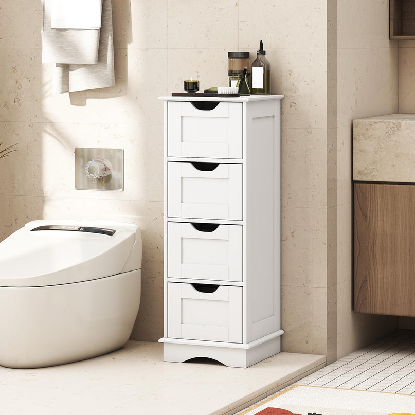Giantex Bathroom Storage Cabinet with 4 Drawers for Hallway