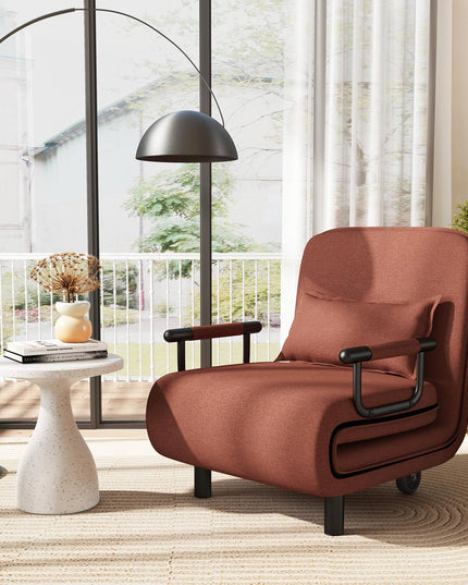 Giantex Convertible Sofa Bed, 3-in-1 Folding Sleeper Chair with 5-Position Adjustable Backrest