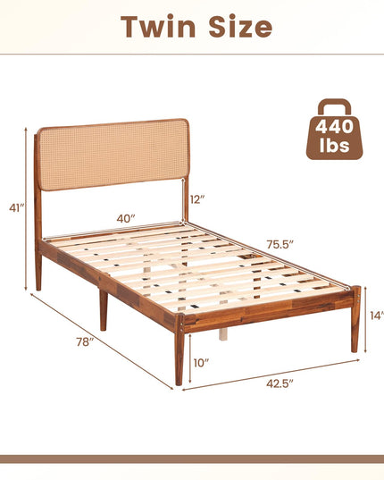 Giantex Wooden Bed Frame Twin/Full/Queen Size