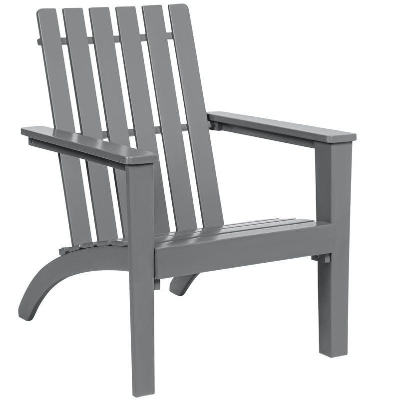 Giantex Wood Adirondack Chair & Side Table Set, Patio Bistro Set with Slatted Design