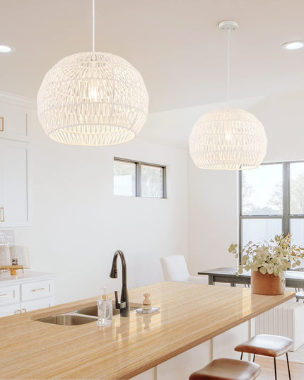 Suspension en rotin style ferme Giantex