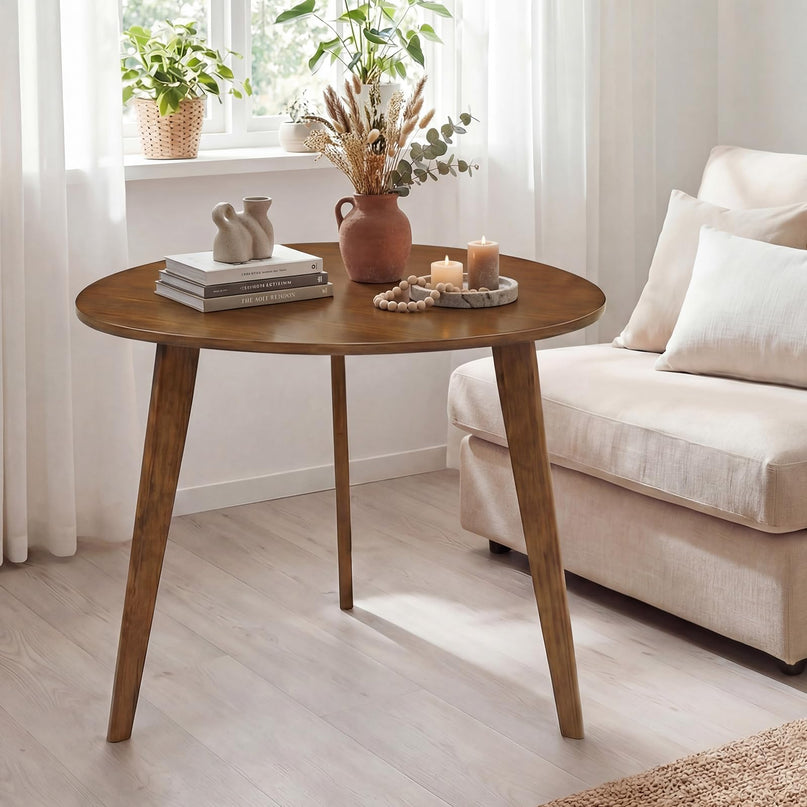 Table à manger ronde Giantex de 90 cm pour 4 personnes