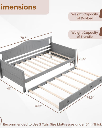 Giantex Twin Daybed with Trundle