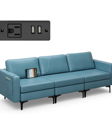 Giantex 3 Seat Sectional Sofa Couch, 94.5" L Modular Sleeper