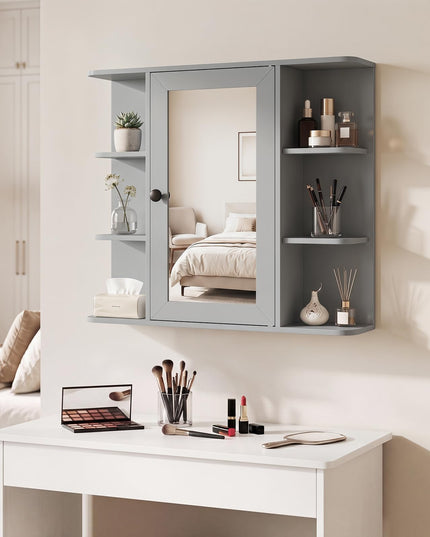 Giantex Wall Mounted Bathroom Medicine Cabinet with Mirror & Shelves