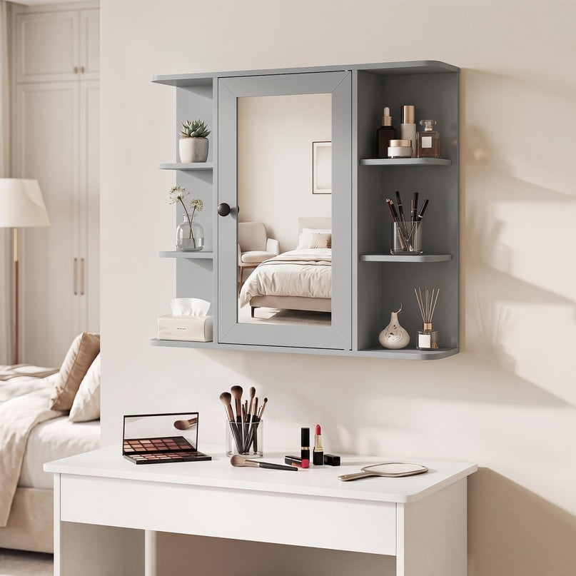 Giantex Wall Mounted Bathroom Medicine Cabinet with Mirror & Shelves
