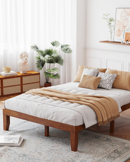 No Box Spring Needed 14 Inch Solid Wood Platform Bed Frame