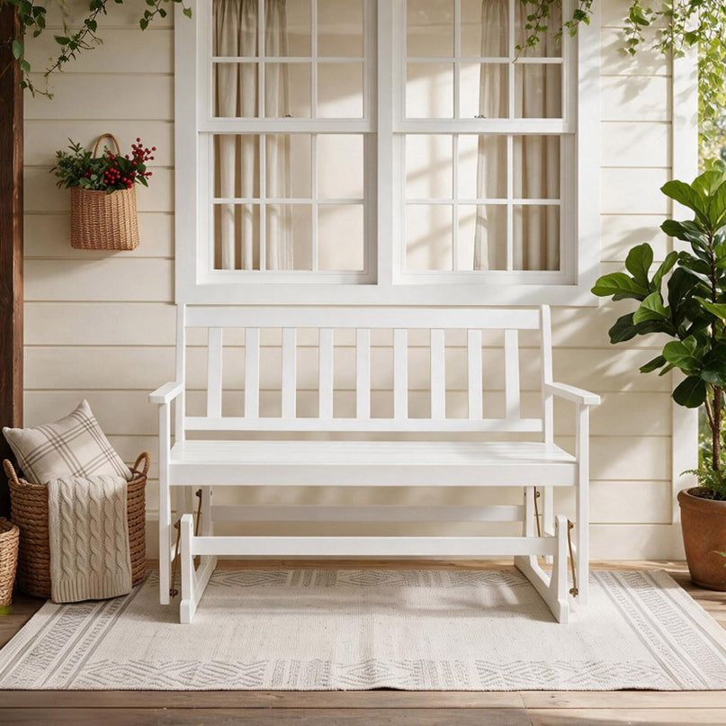 GIANTEX 2-Person Outdoor Glider Bench for Garden Yard Porch