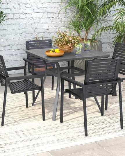 Giantex Patio Dining Table, 32”x32”x29” Outdoor Table