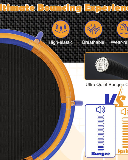Giantex 48" Trampoline for Kids, Toddler Trampoline with Safety Enclosure Net, Max Load 265 Lbs