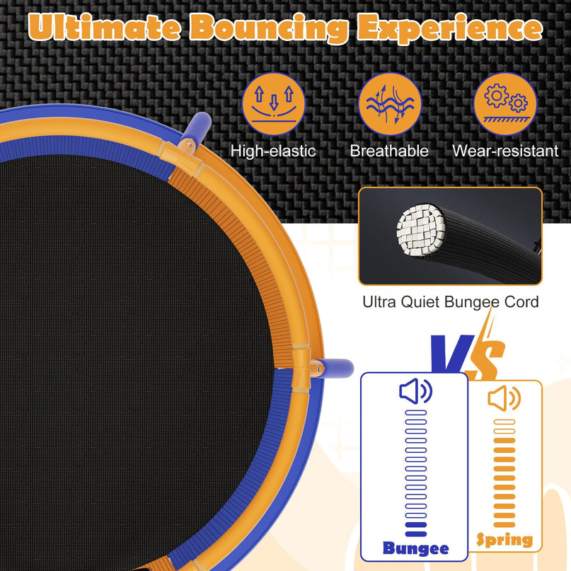 Giantex 48" Trampoline for Kids, Toddler Trampoline with Safety Enclosure Net, Max Load 265 Lbs