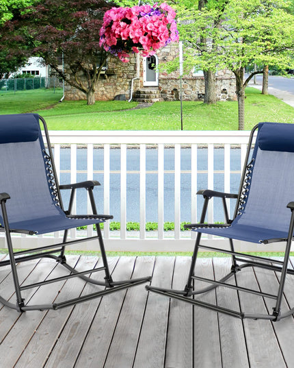 Giantex Rocking Camping Chair Folding - Outdoor Rocker Camping Chair