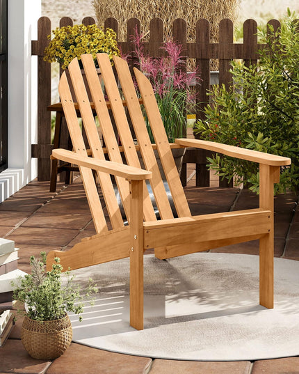 Giantex Adirondack Chair, Acacia Wood Fire Pit Chairs（1/2/4）