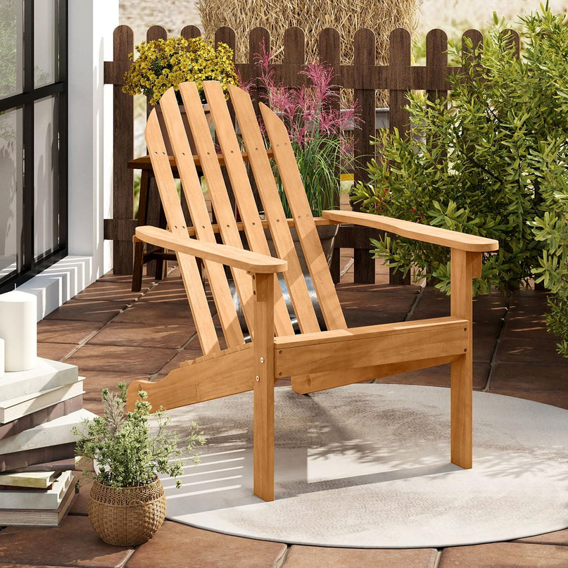 Giantex Adirondack Chair, Acacia Wood Fire Pit Chairs（1/2/4）