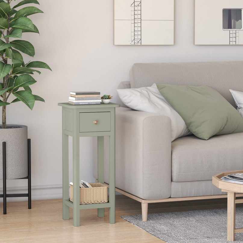 Small End Table | Wooden Slim Side Table for Small Space