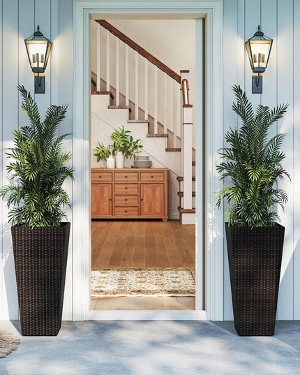 Giantex Set of 2 Outdoor Wicker Flower Pot
