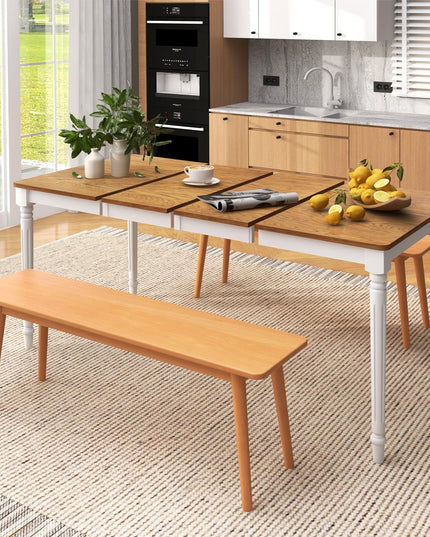 Giantex Extendable Dining Table for 4-8 People, Large Folding Kitchen Table with Rubber Wood Legs, 220 Lbs Capacity