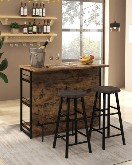 4 Tier Liquor Bar Table with Footrest - Giantex