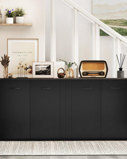 Buffet Giantex 38" avec 2 Portes et 4 Étagères Cubiques
