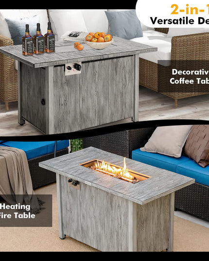 Giantex Outdoor Fire Pit Table - 43 Inch Propane Fire Pit