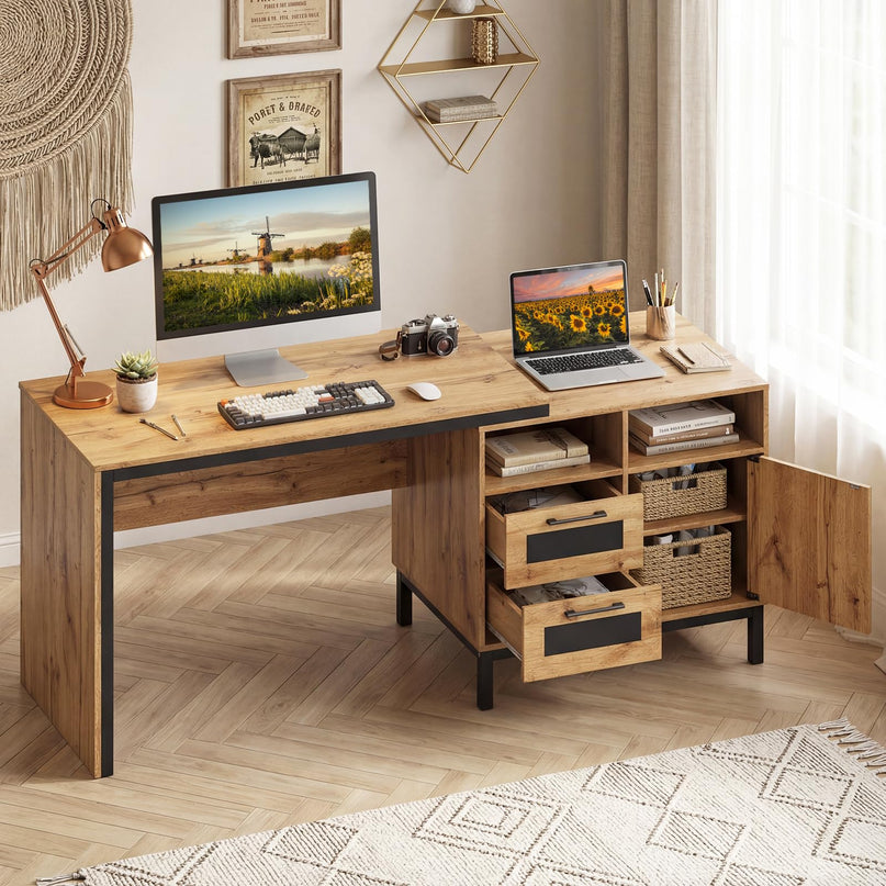 Giantex 71" Executive Desk Farmhouse Home Office Desk