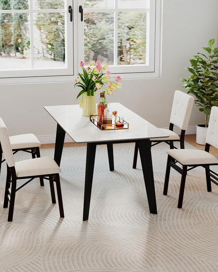 Giantex Folding Dining Chairs Set of 2/4 Armless Kitchen Chair