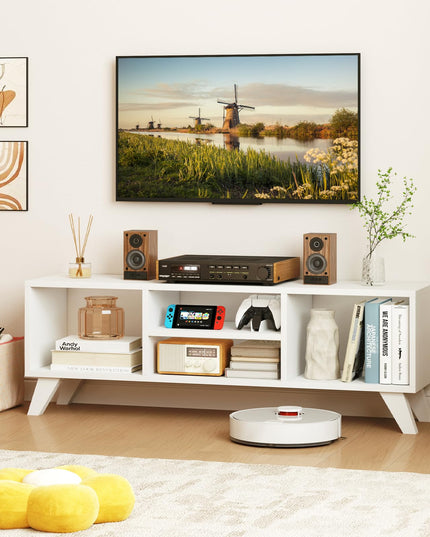 Giantex TV Stand for TVs up to 55", 4-Cubby Entertainment Center