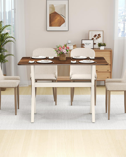 Giantex Modern Dining Table with X-Shaped Frame for Living Room