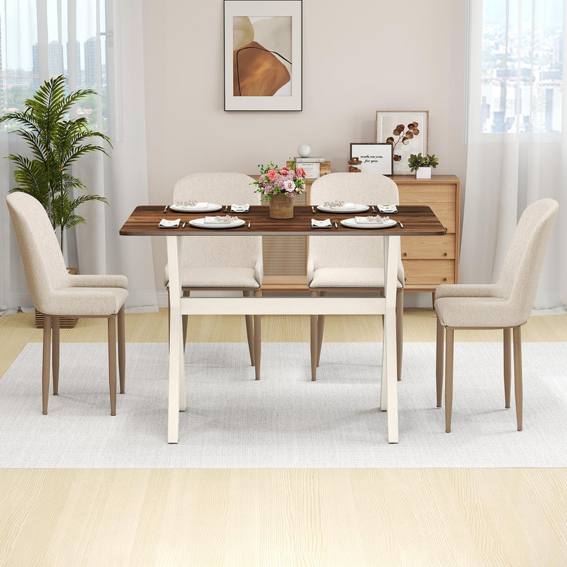 Giantex Modern Dining Table with X-Shaped Frame for Living Room