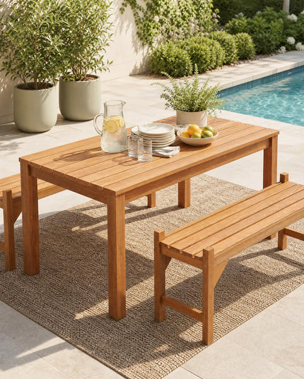 Giantex 40" Outdoor Benches Set of 1/2 2-Person Wood Patio Bench