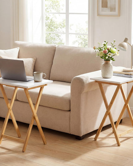 Giantex Folding TV Tray Table for Eating on Couch