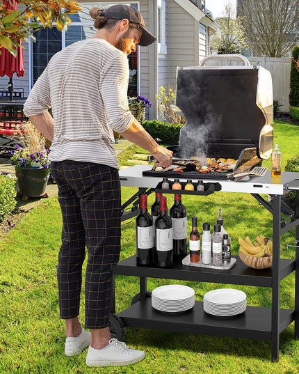Giantex Outdoor Grill Cart with Wheels