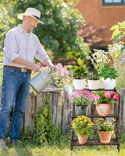 Giantex 3-Tier Metal Flower Cart